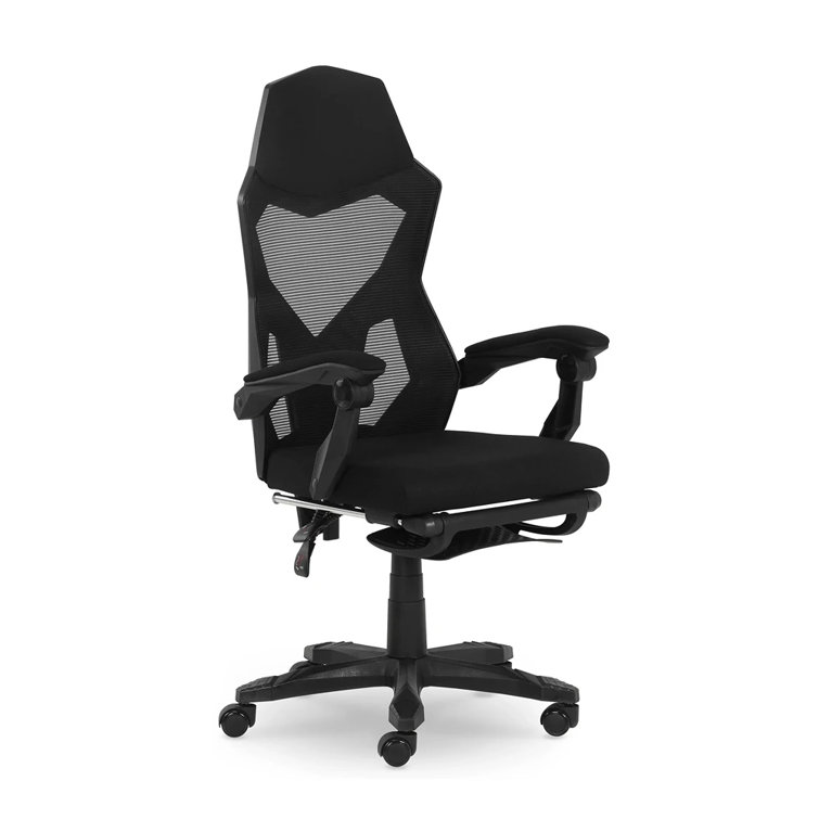 Mesh gaming discount chair with footrest